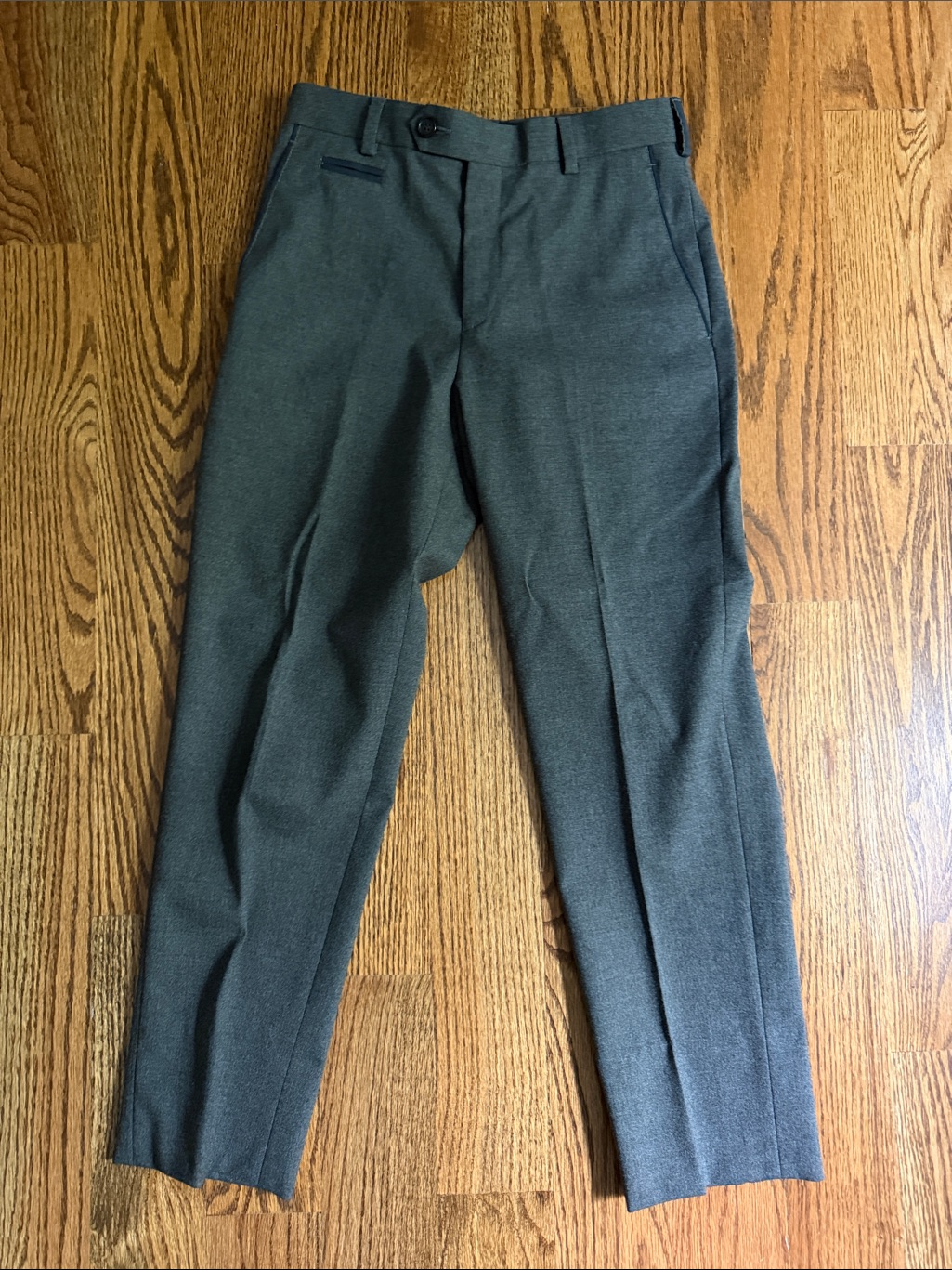 Kids Dress Pants In Dark Grey - Classic Tailored Fit